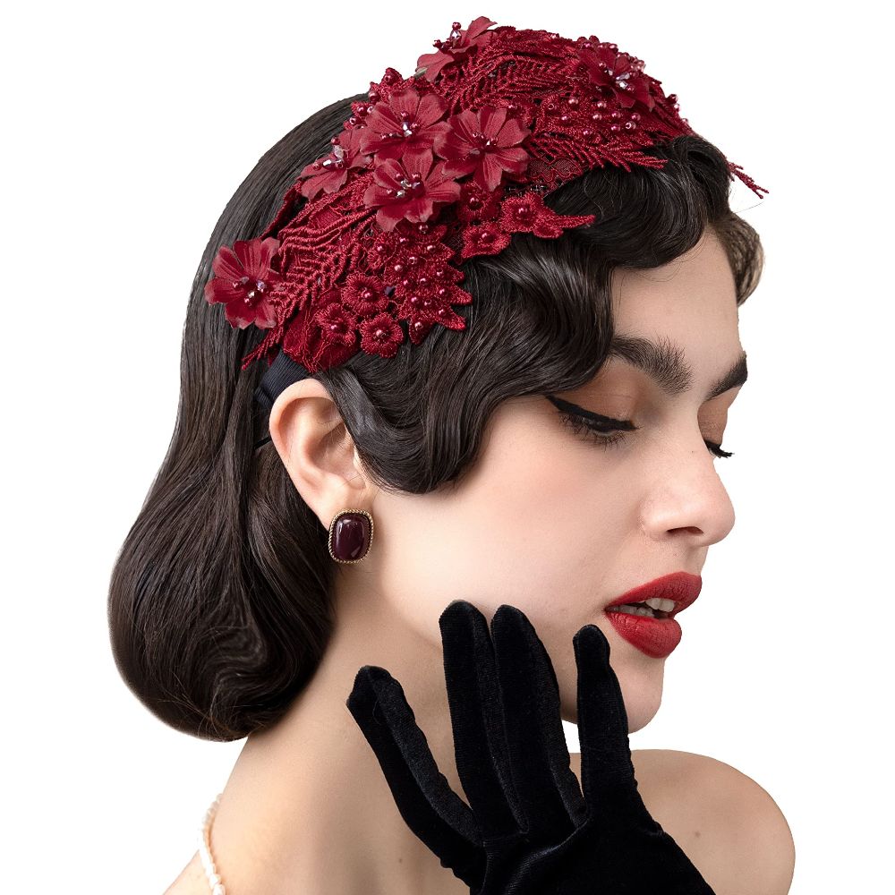 Women'S Fashion In The 50S - Nuovi Fascinators in pizzo fascia per