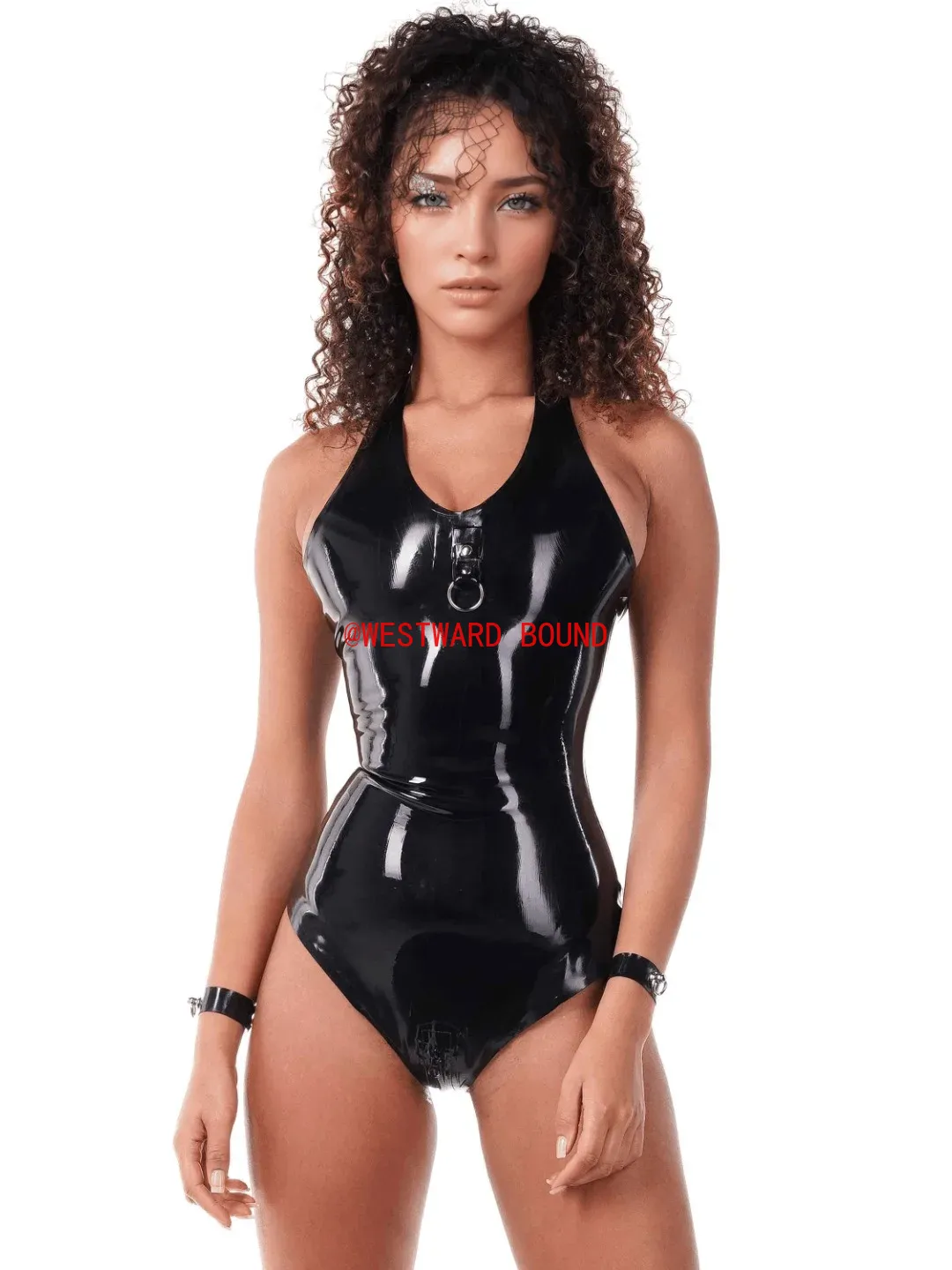 Sleeveless Jumpsuit - body sexy con scollo all'americana in