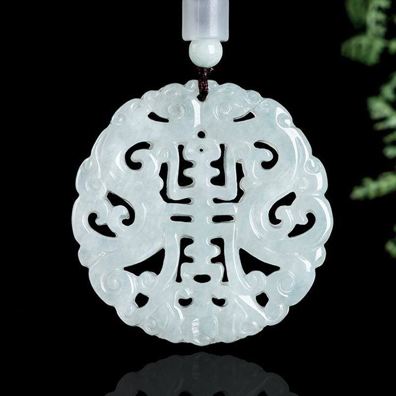 Women'S Fashion Gifts - Collana con Pendente Drago in Giadeite