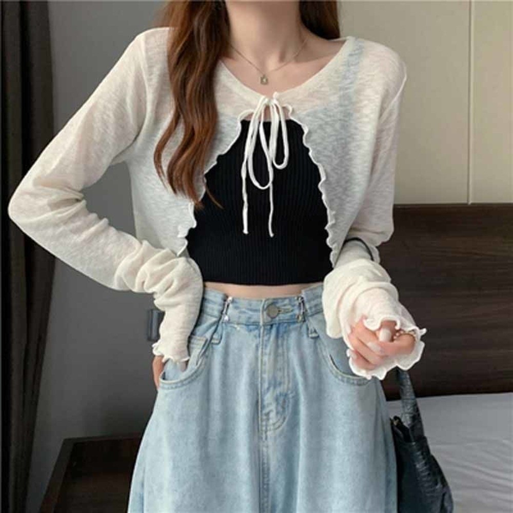Women'S Fashion Knitwear - Cardigan Sottile alla Moda con Protezione