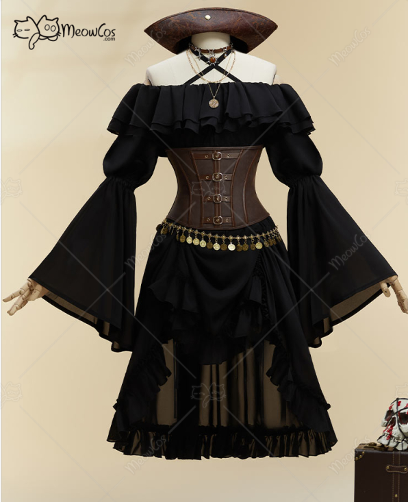 Corset Top Boned - MOBBUNNY Abito da donna stile pirata
