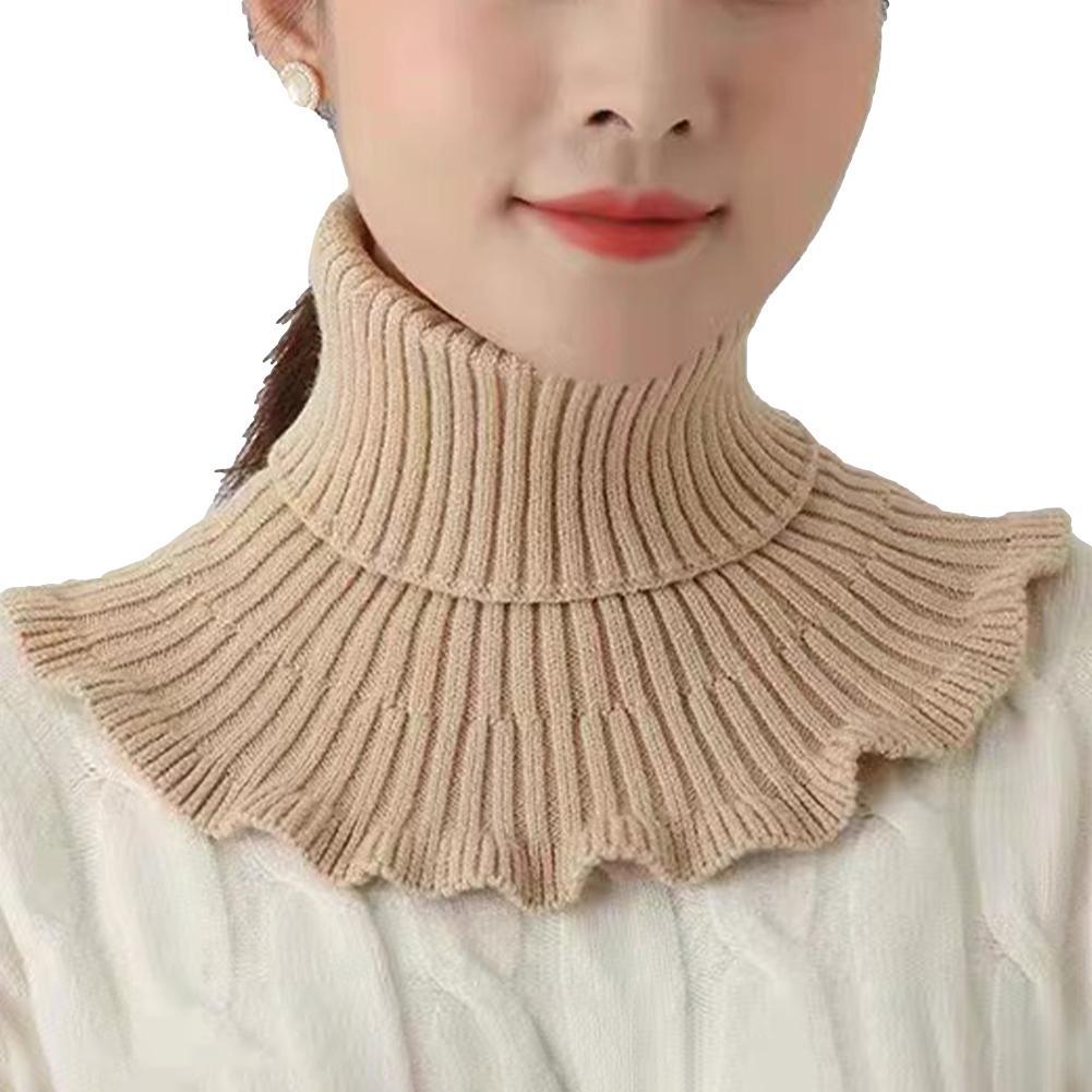Turtleneck Bodysuit - Caldo colletto lavorato a maglia sciarpa