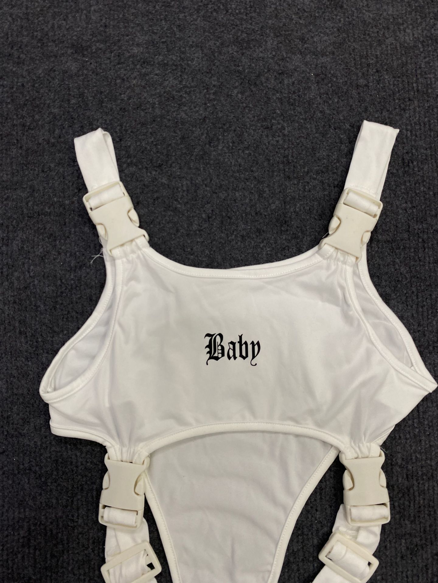 Turtleneck Bodysuit - Tuta sexy in stile gotico stampata