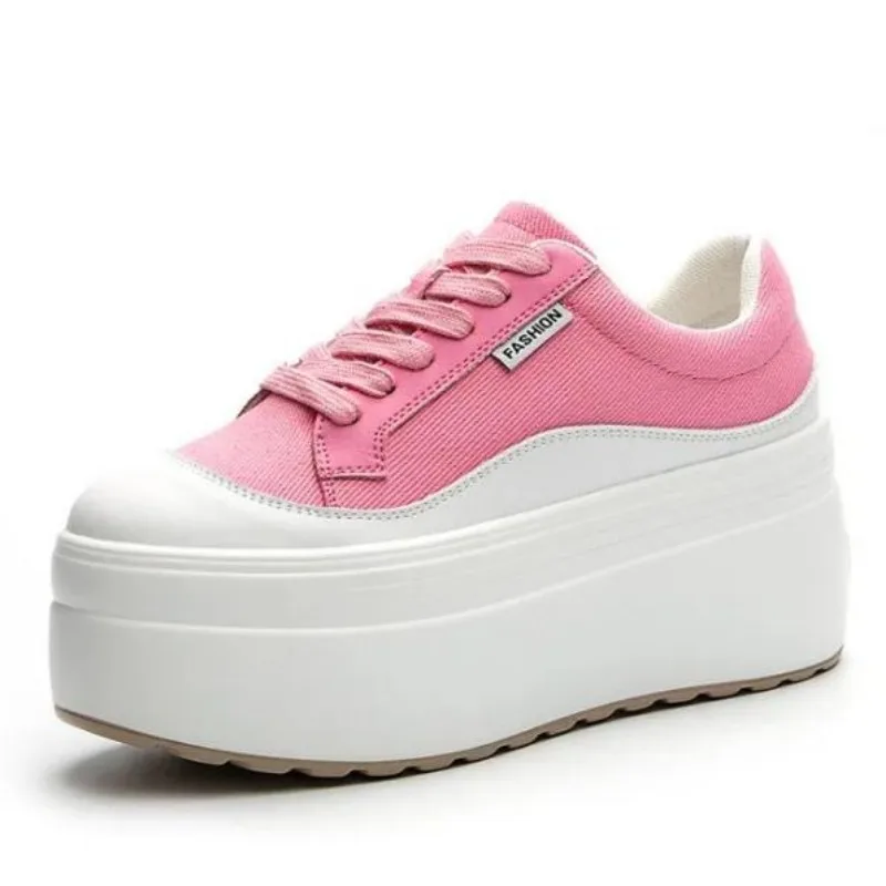 Sneakers Fashion Women - 8 cm nuova tela in vera