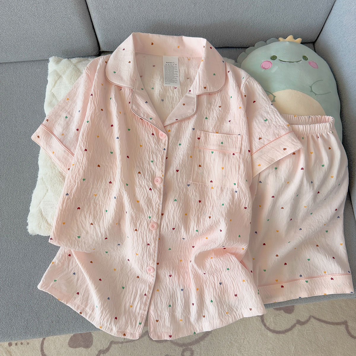 Women Fashion Images - Pigiama da donna in cotone stampato