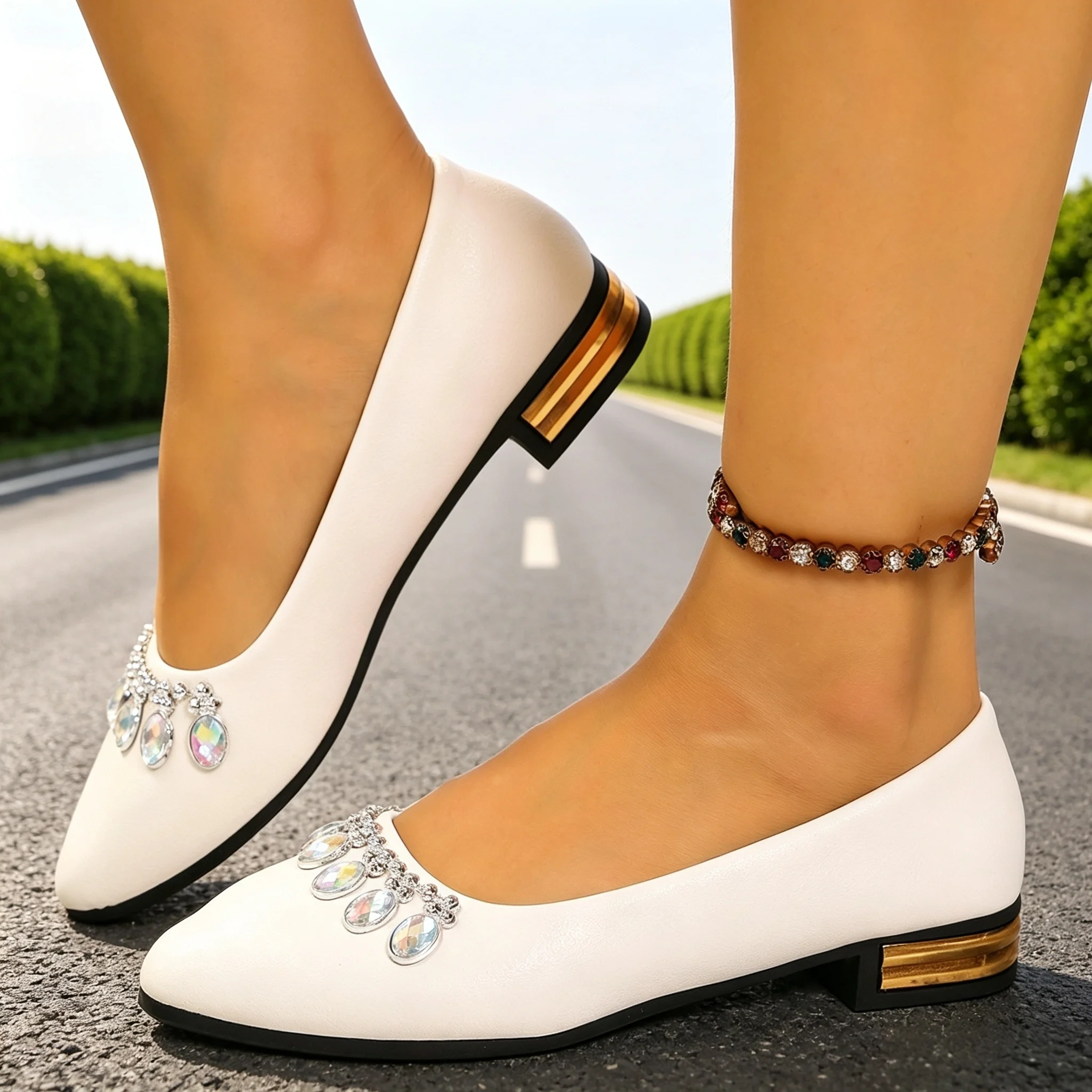 Women'S Fashion Walking Shoes - Scarpe Basse da Donna a Punta,