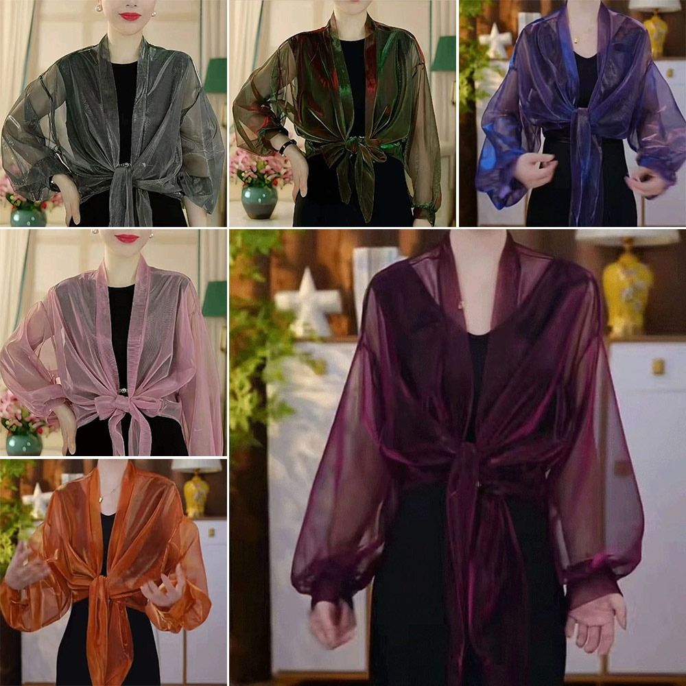 Women'S Fashion Knitwear - Moda sottile scialle in tulle parasole