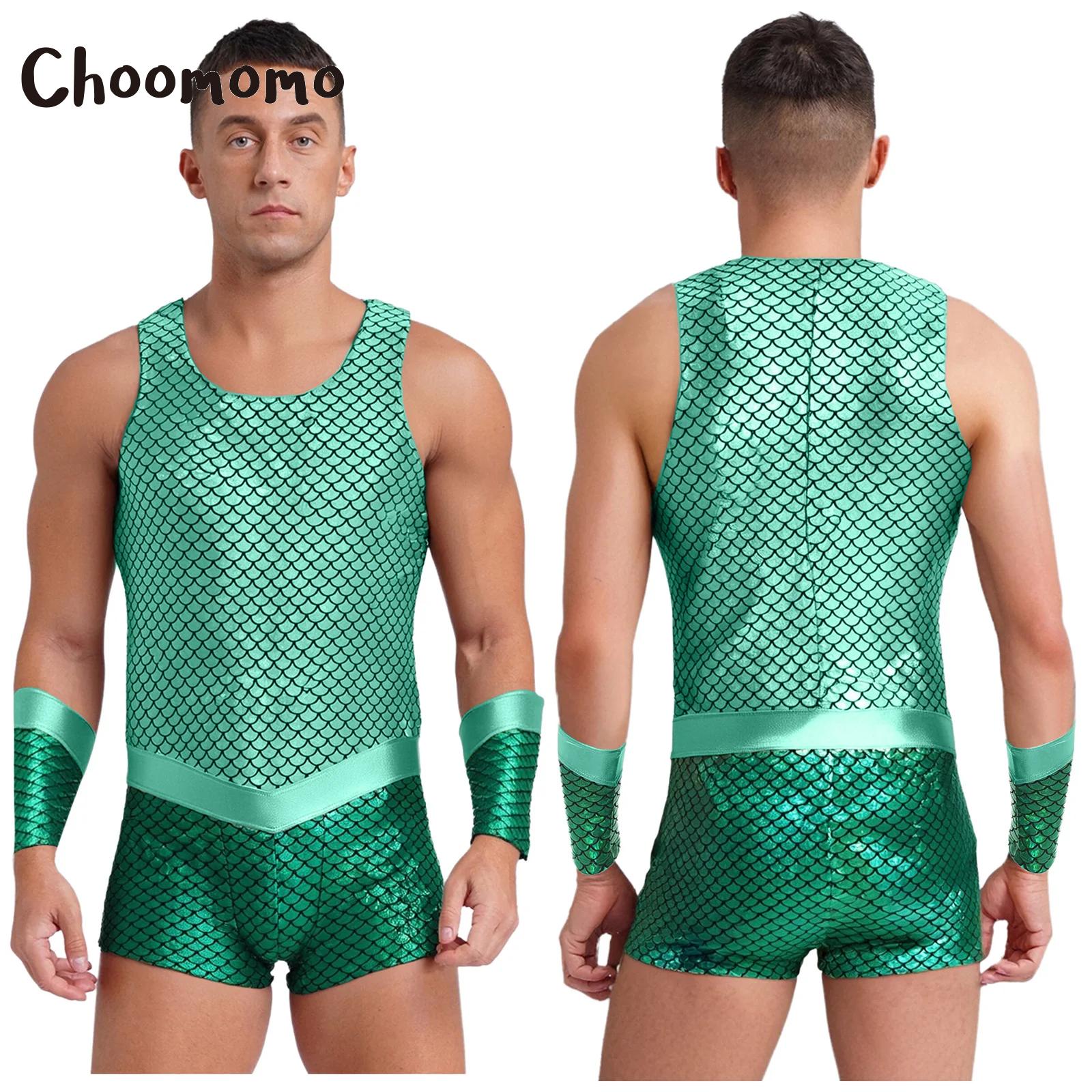 Sleeveless Jumpsuit - Sea King Sea God Costume Halloween