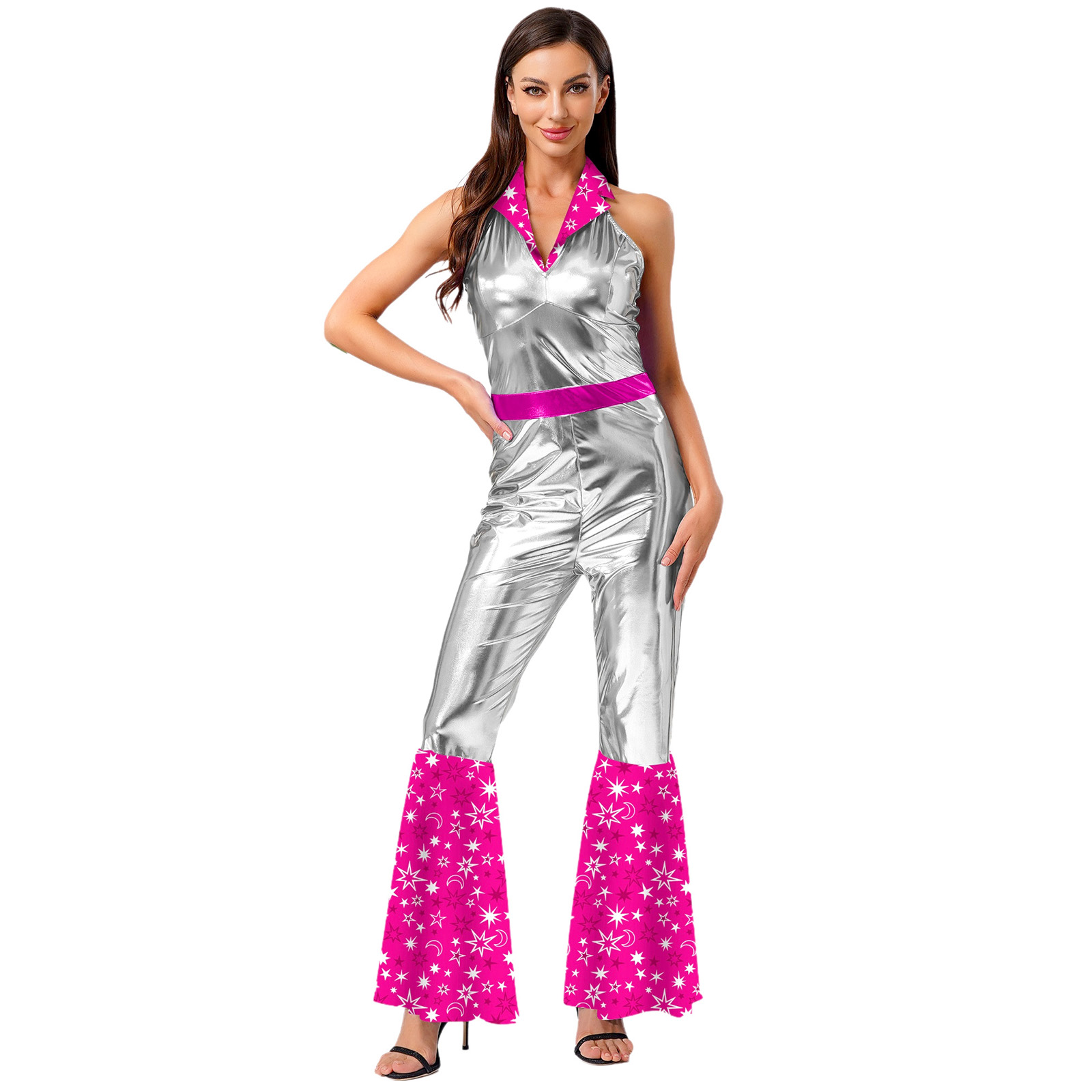 Sleeveless Jumpsuit - Tuta vintage da discoteca da donna