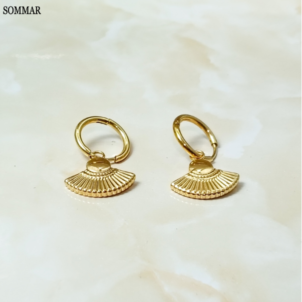Women Fashion Online Shopping - Orecchini a Cerchio SOMMAR con Placcatura