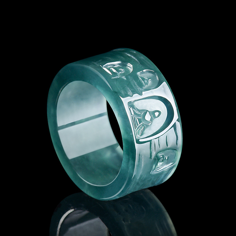 Women'S Fashion Gifts - Anello Buddha in Giadeite Naturale Birmana,