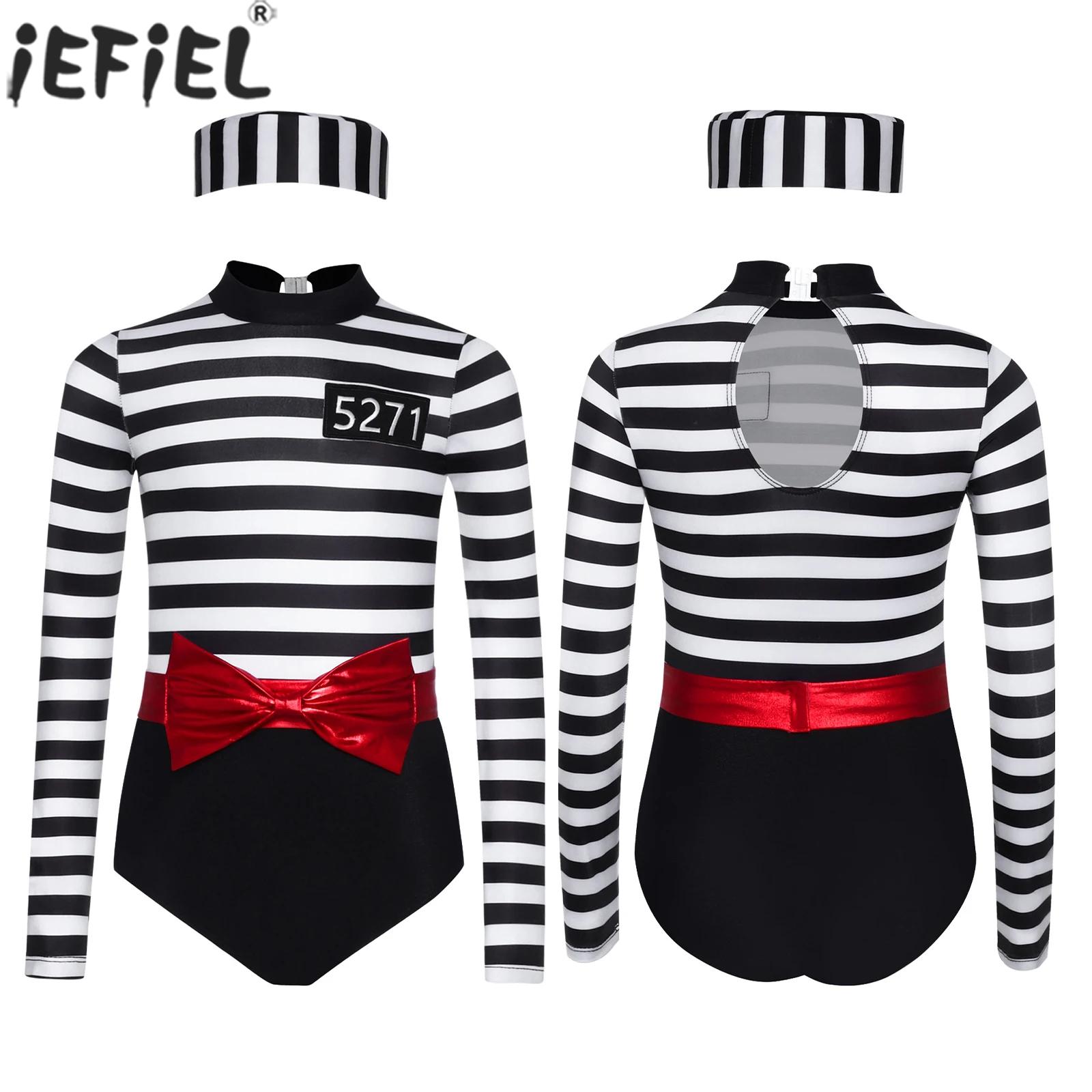 Turtleneck Bodysuit - Ragazze adolescenti Halloween Prigioniero Cosplay Tuta