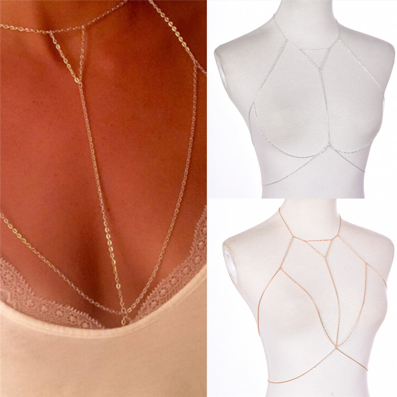 Oro argento moda catena a magl - Women'S Fashion Harness recensione e prezzo