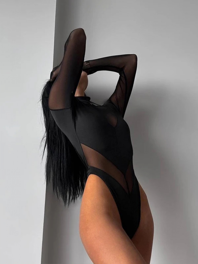 Body da donna sexy in rete tra - Turtleneck Bodysuit recensione e prezzo
