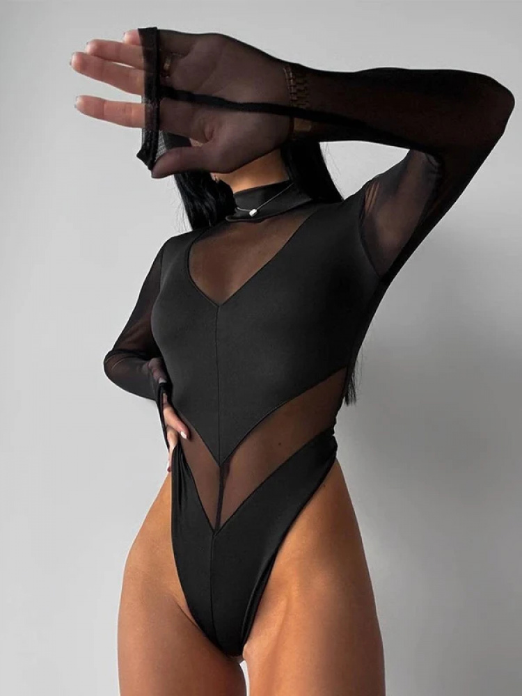 Body da donna sexy in rete tra - Turtleneck Bodysuit recensione e prezzo