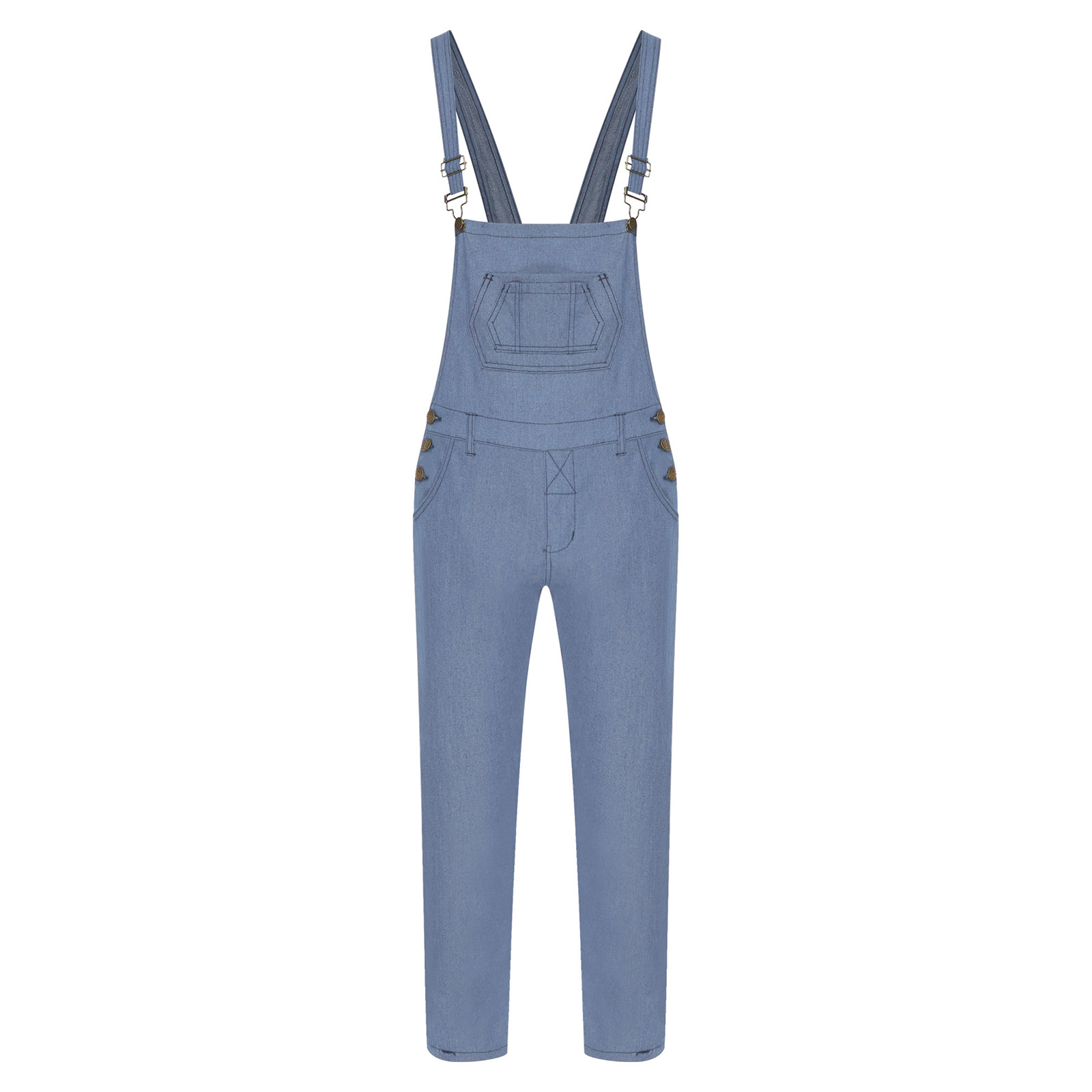 Tuta Casual da Uomo in Denim c - Sleeveless Jumpsuit recensione e prezzo